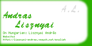andras lisznyai business card